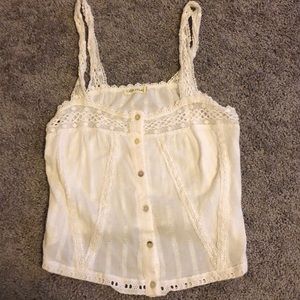 White lace tank top